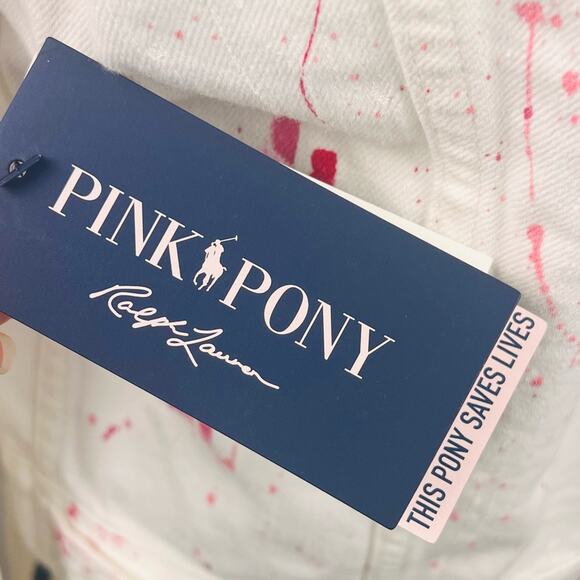 Polo Ralph Lauren Womens Pink Pony Denim Trucker Jacket Size XS Western Barbie - Picture 8 of 14